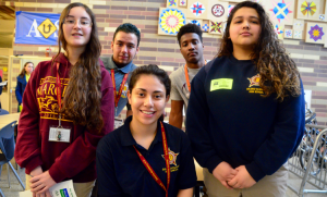 Five high school students from a zero waste schools team. 
